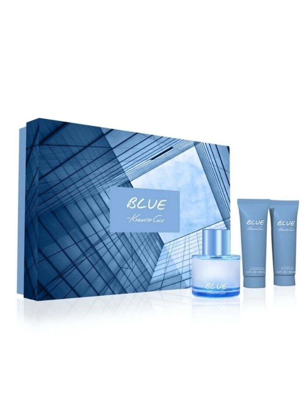 KENNETH COLE MEN'S BLUE EAU DE TOILETTE COLOGNE 3 PIECE GIFT SET